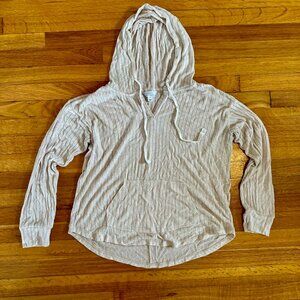 Market & Spruce Vertical Rib Brushed Knit Hoodie